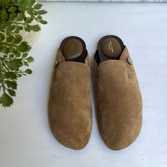 rag & bone clogs ansley golden brown size 37 - Picture 4 of 14